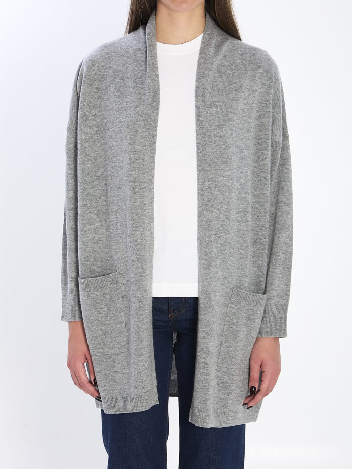 Allude Open cardigan in virgin wool and cashmere