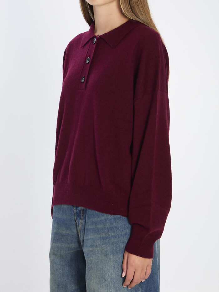 Allude Wool and cashmere polo shirt