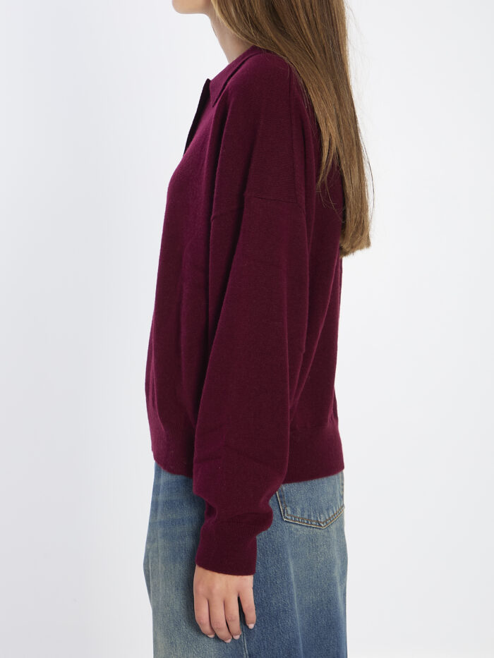 Allude Wool and cashmere polo shirt