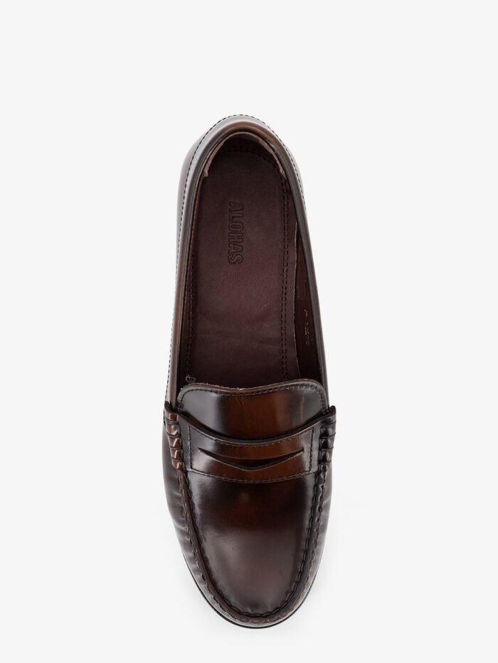 ALOHAS Leather Rivet Loafers