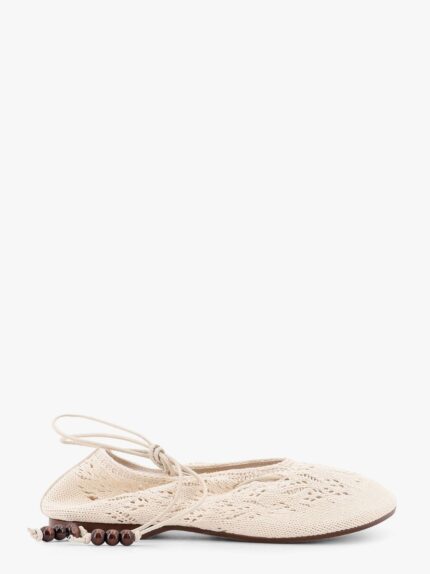 ALOHAS Rosemary Crochet Ballerinas With Ankle Ties