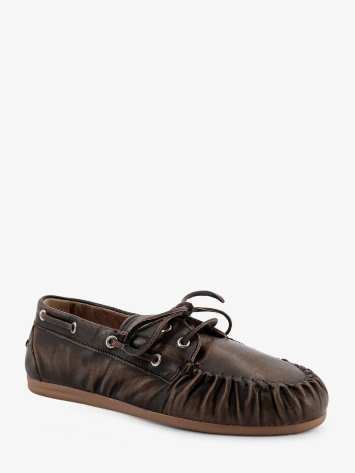 ALOHAS Used-effect Leather Loafers