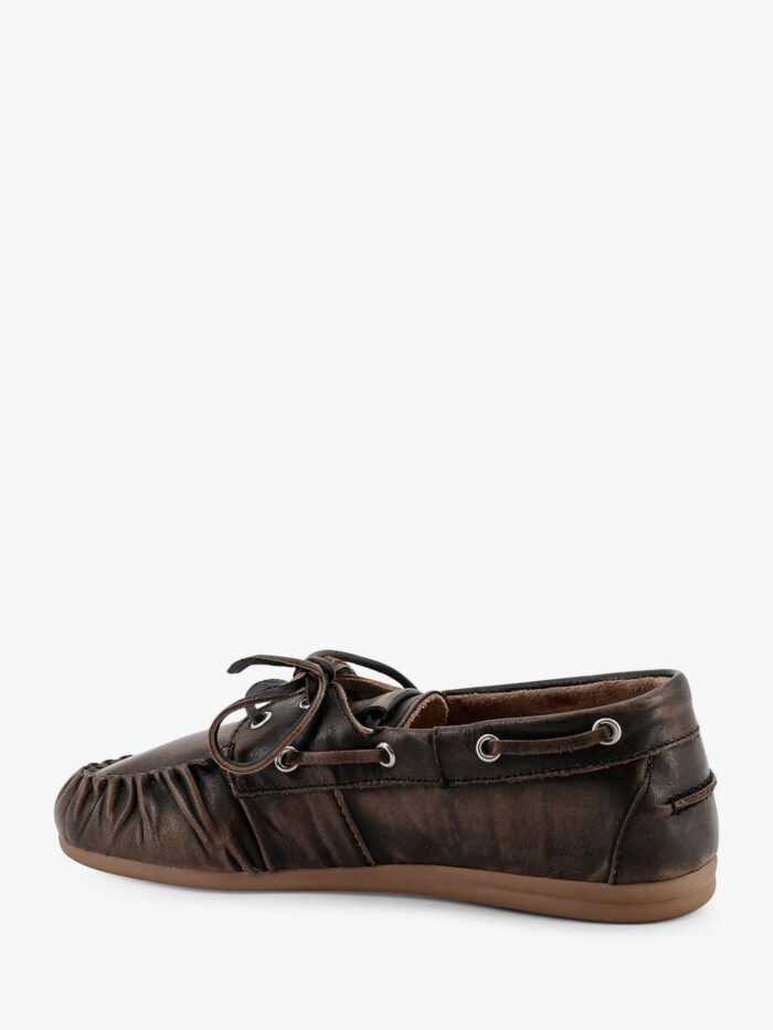 ALOHAS Used-effect Leather Loafers