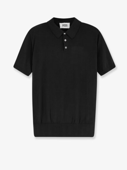 ALPHA-STUDIO Cotton And Silk Blend Polo