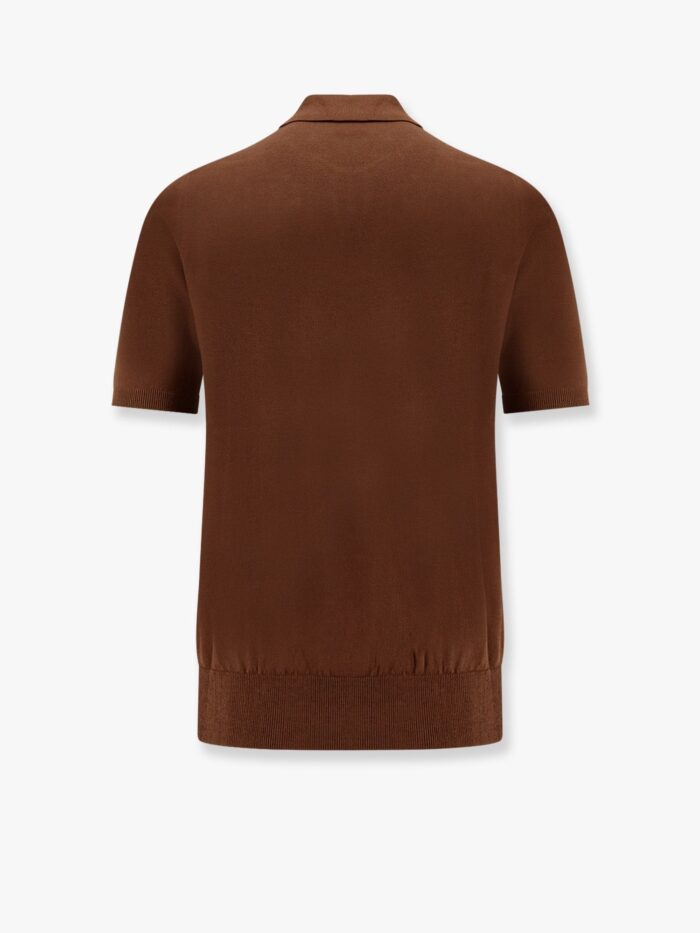 ALPHA-STUDIO Cotton Crepe Polo Shirt