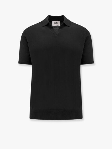 ALPHA-STUDIO Cotton Crepe Polo Shirt