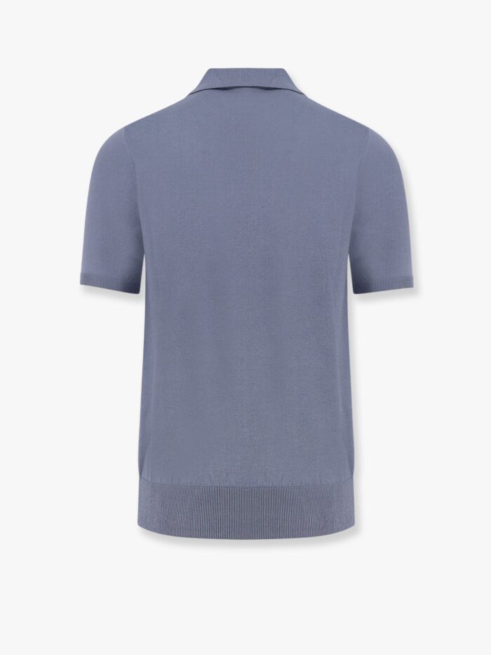 ALPHA-STUDIO Cotton Crepe Polo Shirt