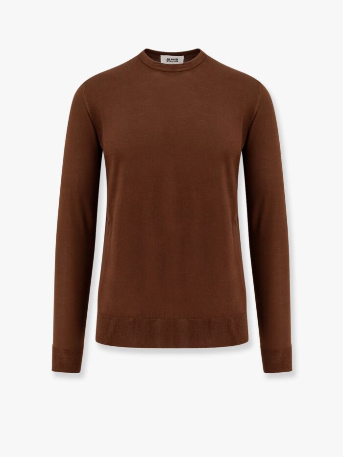 ALPHA-STUDIO Cotton Crepe Sweater