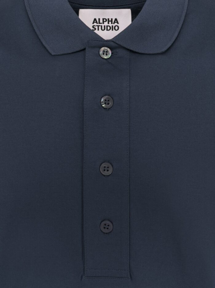 ALPHA-STUDIO Cotton Jersey Polo Shirt