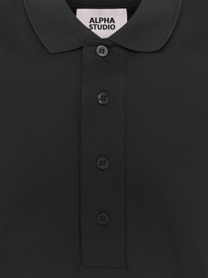 ALPHA-STUDIO Cotton Jersey Polo Shirt
