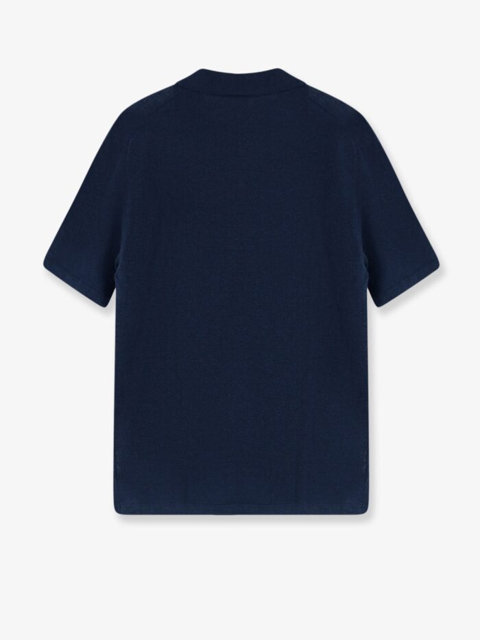 ALPHA-STUDIO Linen And Cotton Blend Polo Shirt