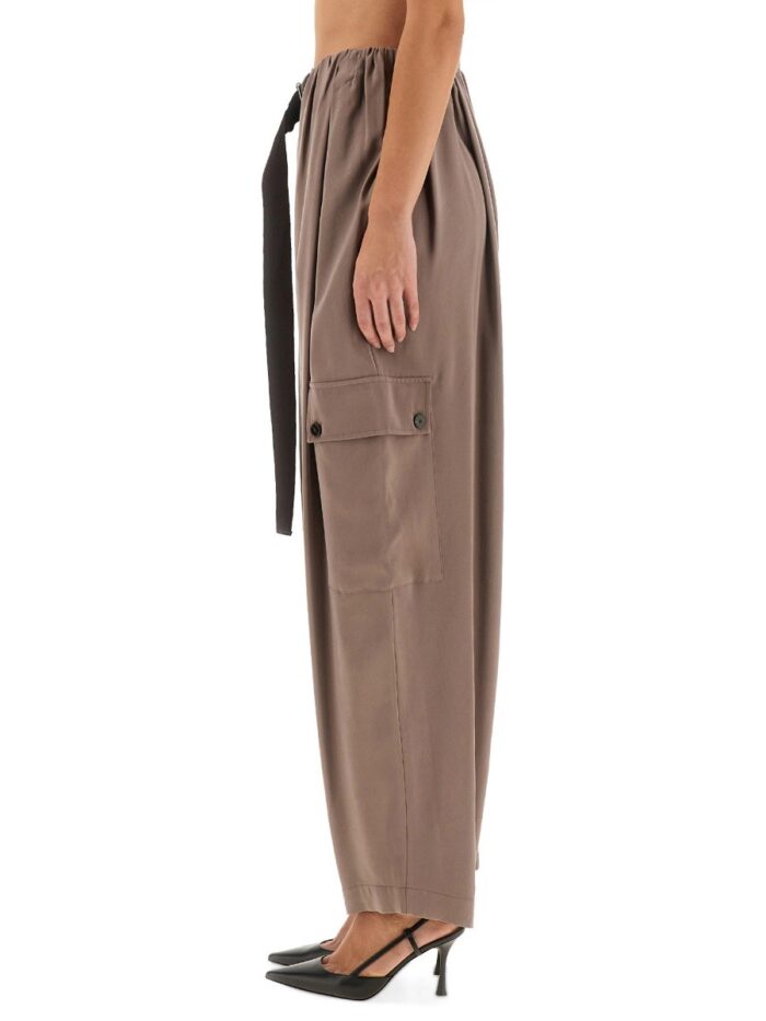 ALYSI CARGO PANTS RUFFLED EFFECT