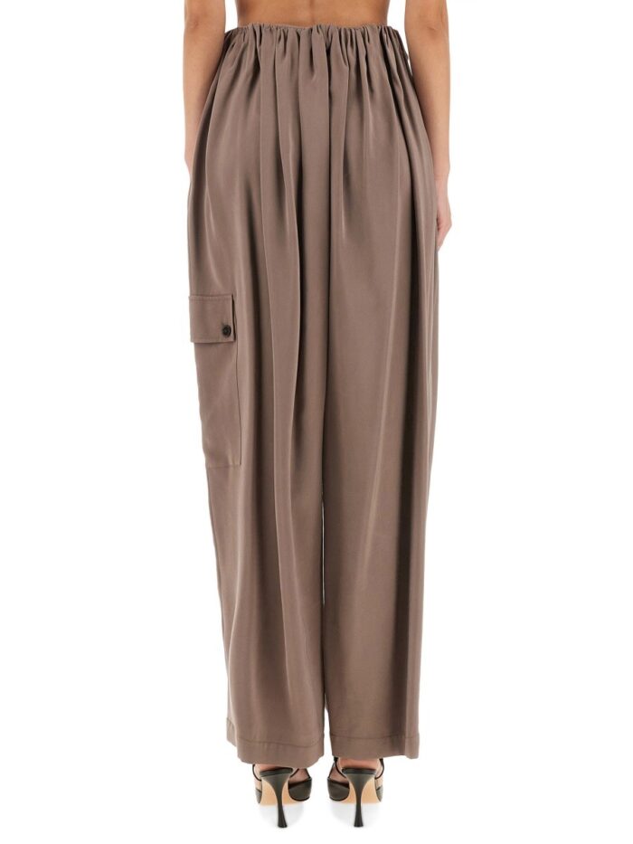 ALYSI CARGO PANTS RUFFLED EFFECT
