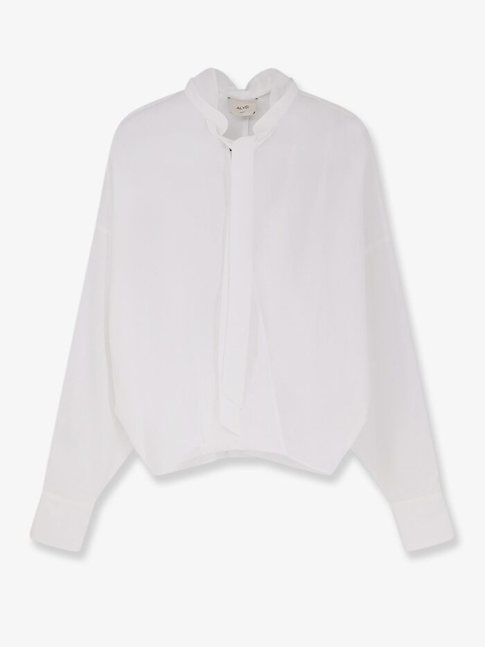 ALYSI Cotton Shirt With Bow