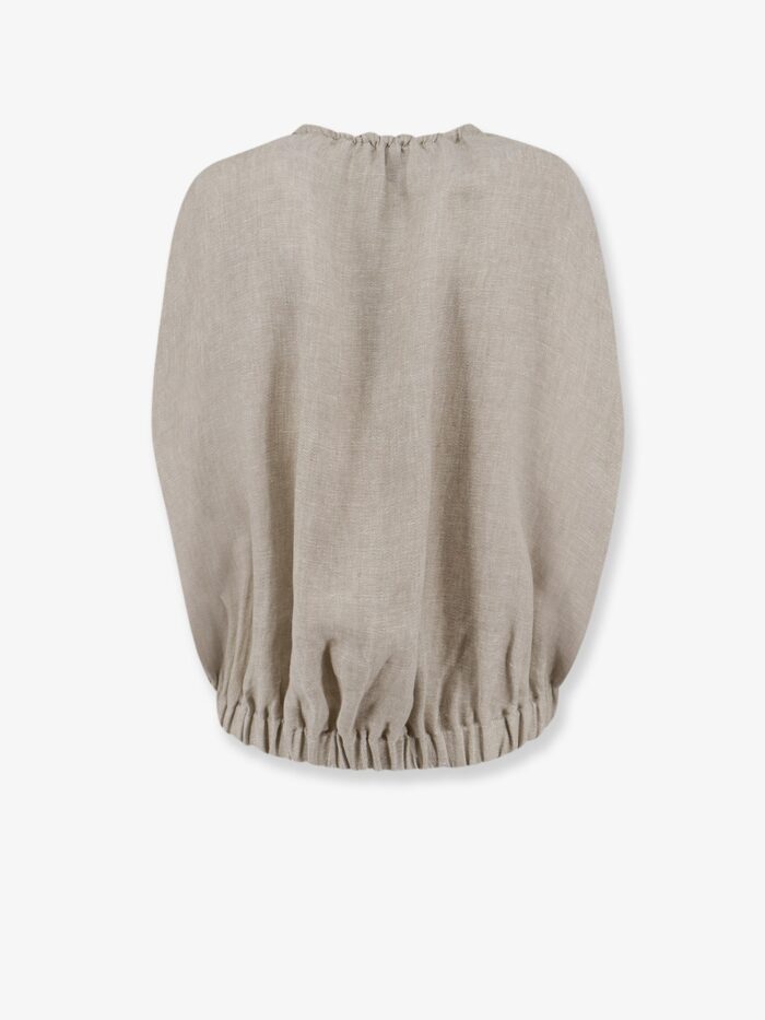 ALYSI Délavé Linen Sleeveless Jacket