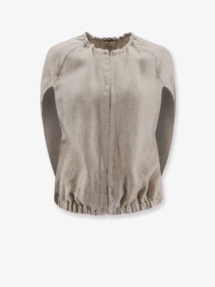 ALYSI Délavé Linen Sleeveless Jacket