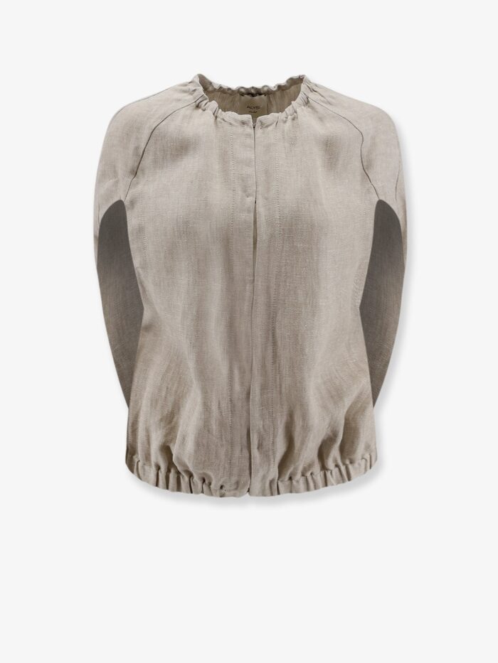 ALYSI Délavé Linen Sleeveless Jacket