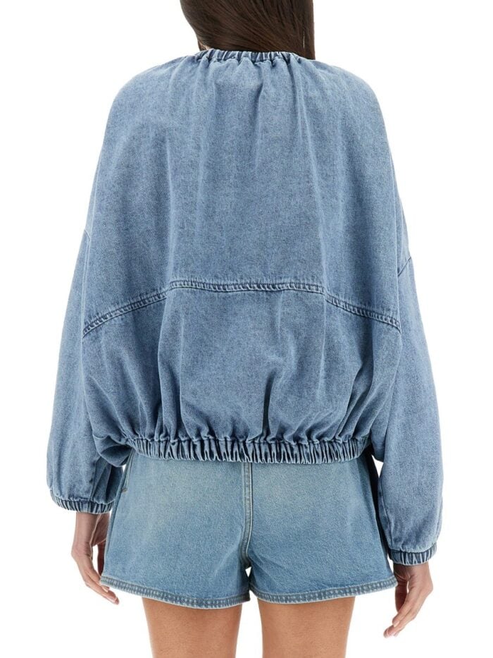 ALYSI DENIM BOMBER JACKET