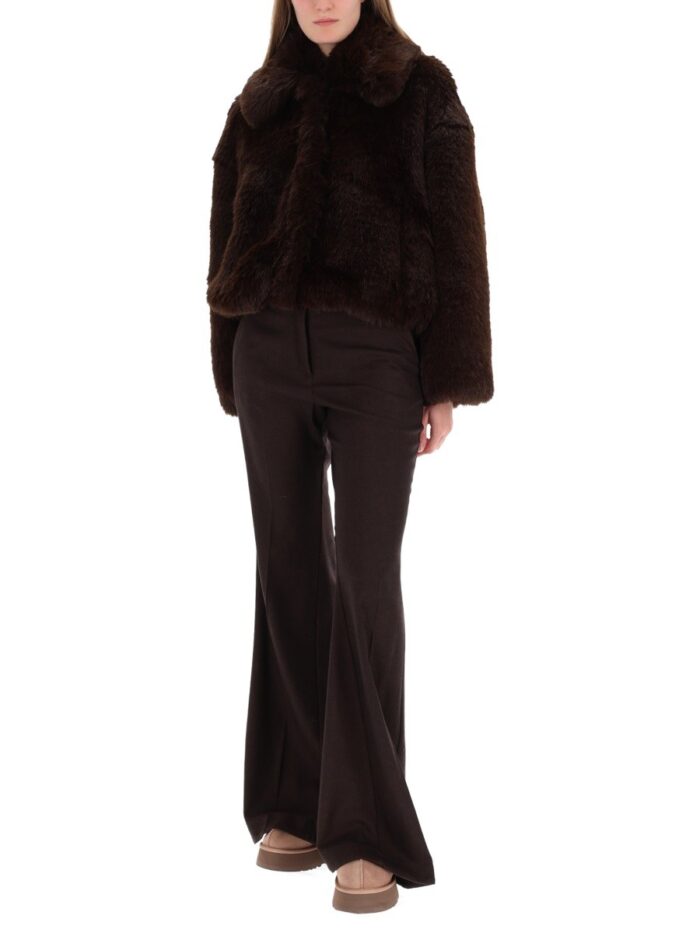 alysi eco fur bomber jacket ALYSI ECO FUR BOMBER JACKET