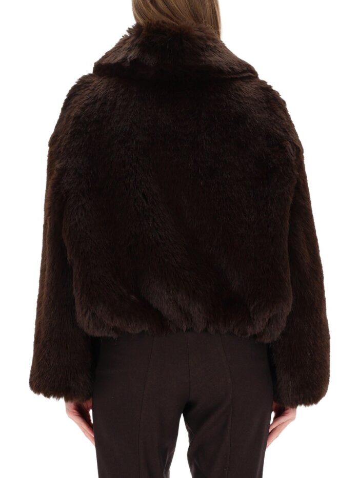 alysi eco fur bomber jacket ALYSI ECO FUR BOMBER JACKET