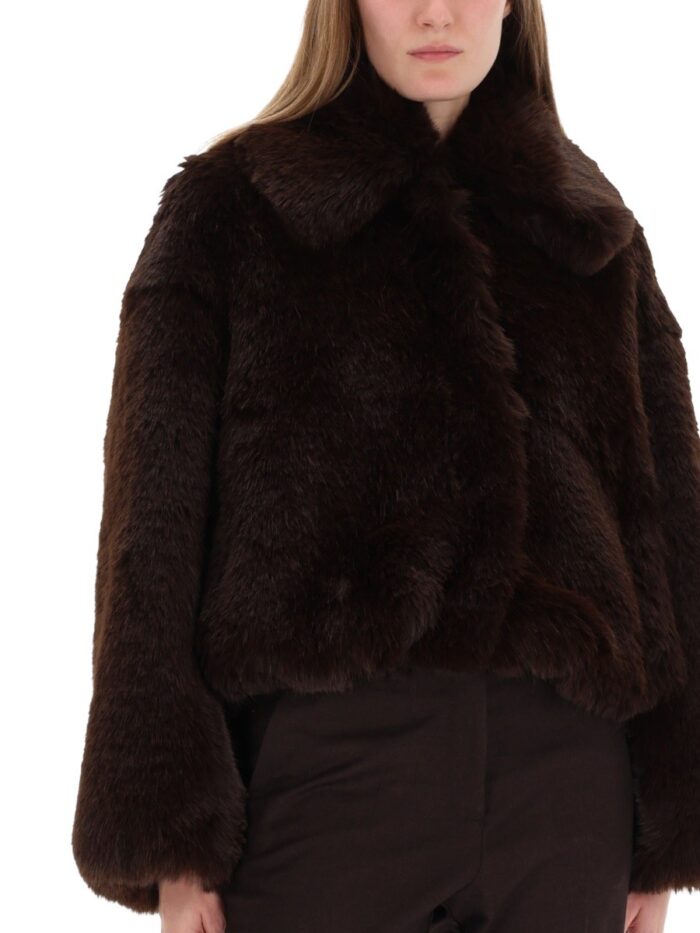 alysi eco fur bomber jacket ALYSI ECO FUR BOMBER JACKET