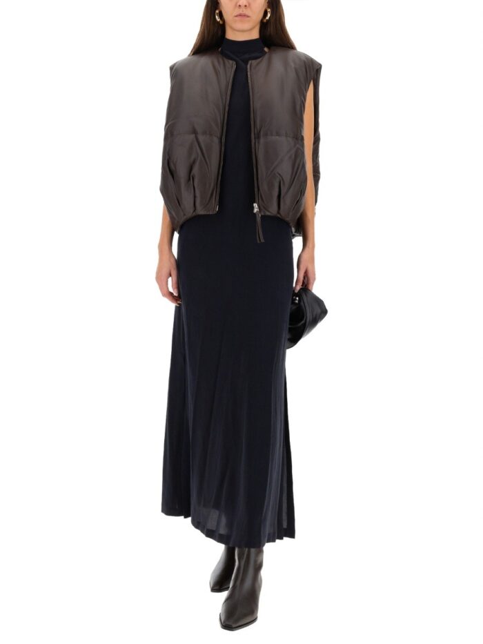 ALYSI LEATHER "PUFFER" VEST