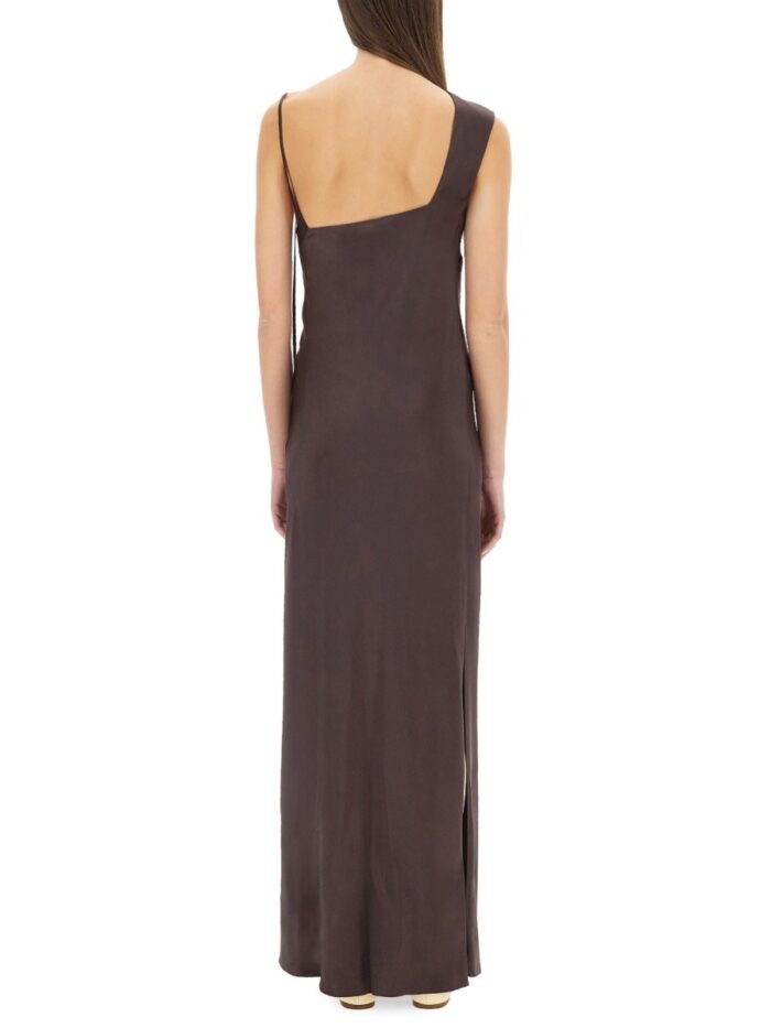 ALYSI "LIQUID SATIN" ASYMMETRICAL DRESS