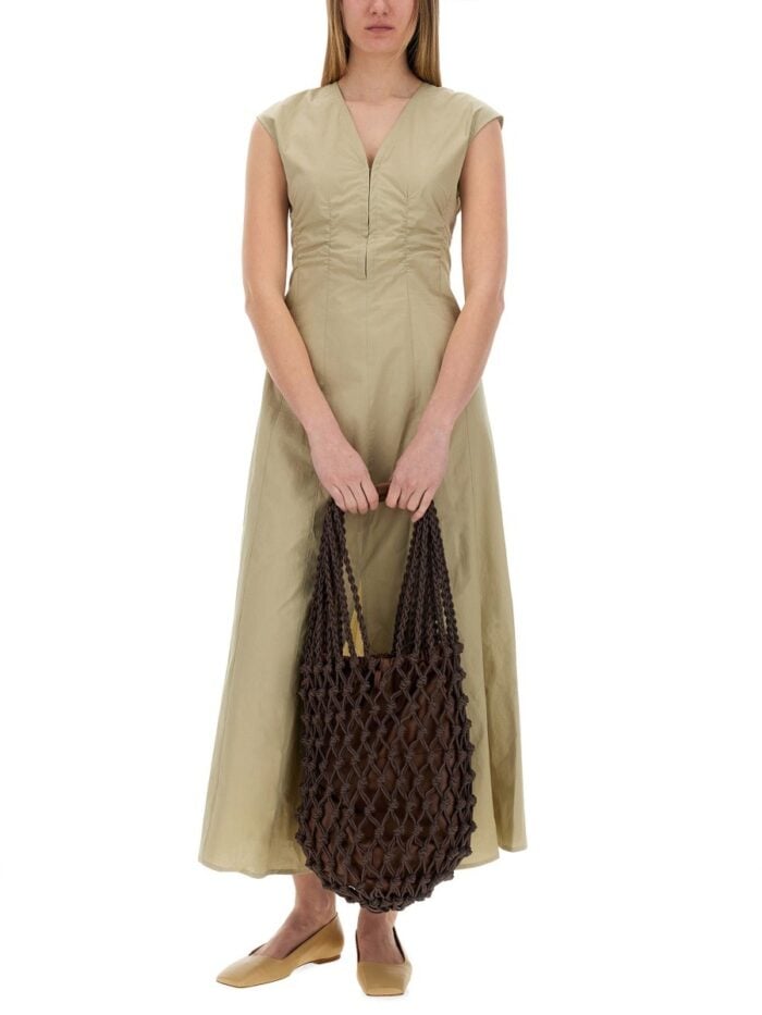 ALYSI LONG POPLIN DRESS