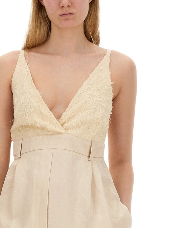 ALYSI MALFILE' SATIN JUMPSUIT