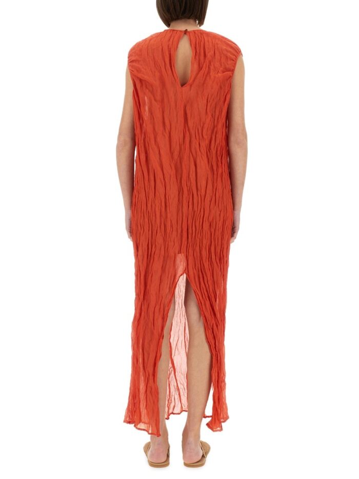 ALYSI METALLIC GAUZE LONGUETTE DRESS