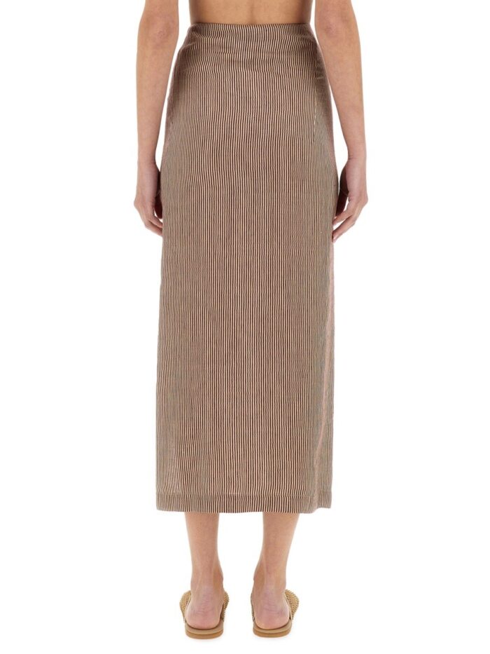 ALYSI "MICRO STRIPE" LONGUETTE SKIRT