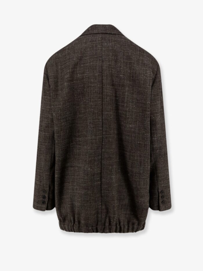 ALYSI Oversize Wool And Linen Blend Blazer