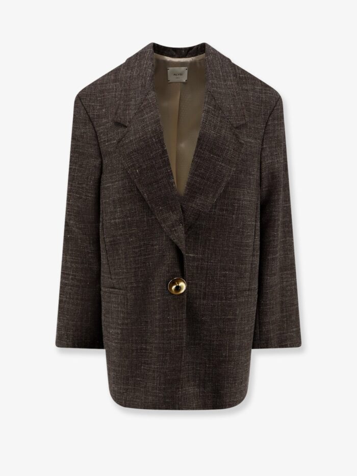 alysi oversize wool and linen blend blazer ALYSI Oversize Wool And Linen Blend Blazer