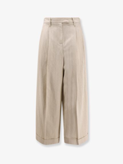 ALYSI Sartorial Viscose And Linen Trousers