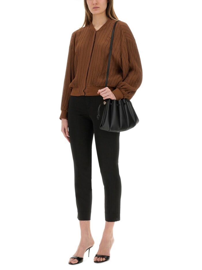 ALYSI SILK BOMBER JACKET