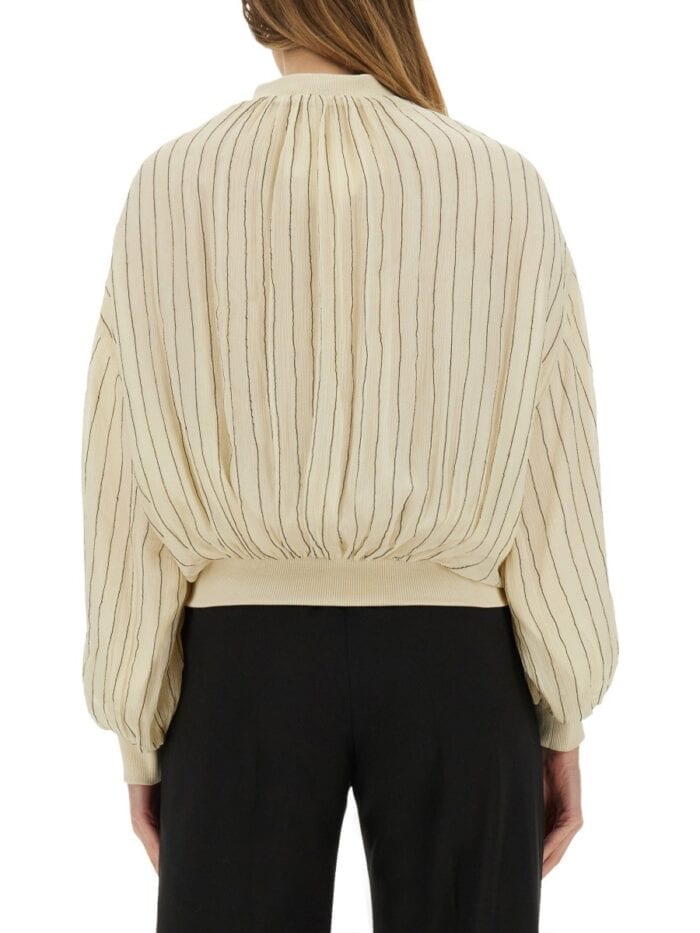 ALYSI SILK BOMBER JACKET