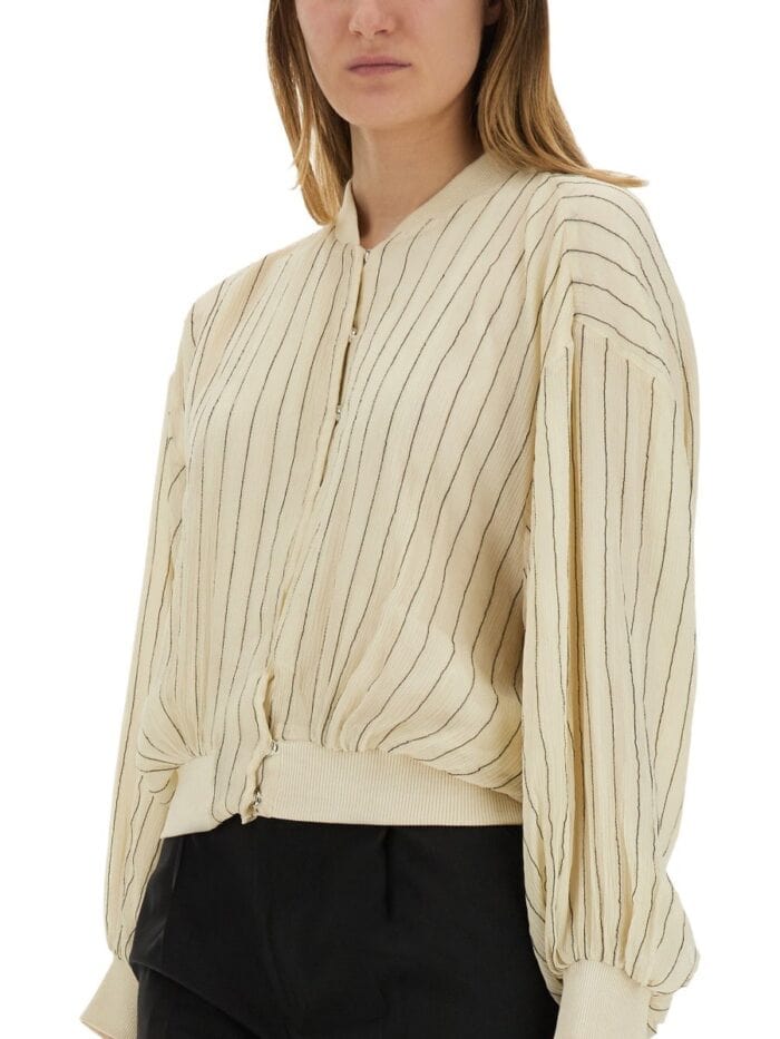 ALYSI SILK BOMBER JACKET