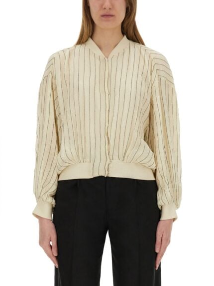 ALYSI SILK BOMBER JACKET