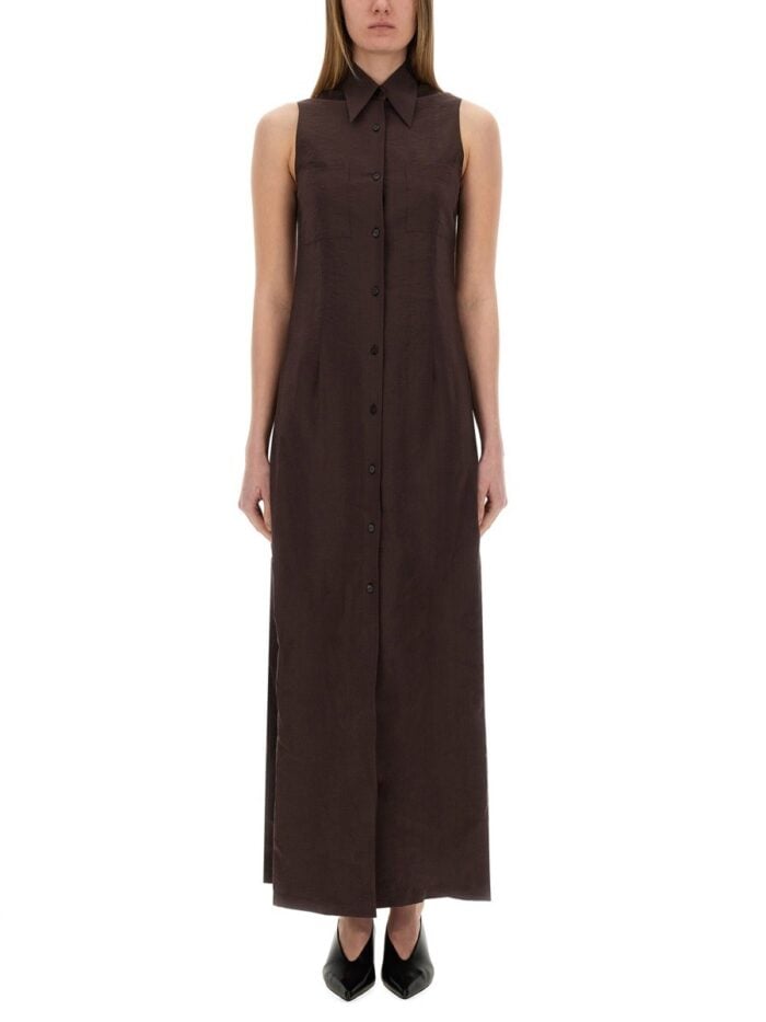 ALYSI SILK CANVAS CHEMISIER DRESS