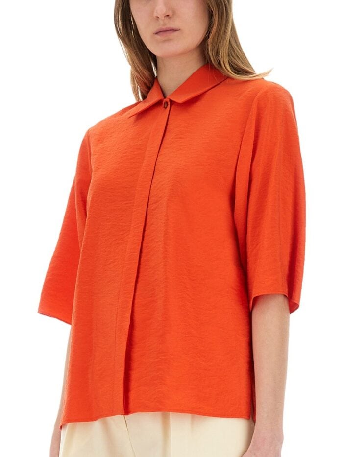 ALYSI SILK CANVAS SHIRT