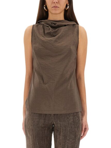 ALYSI SILK CANVAS TOP