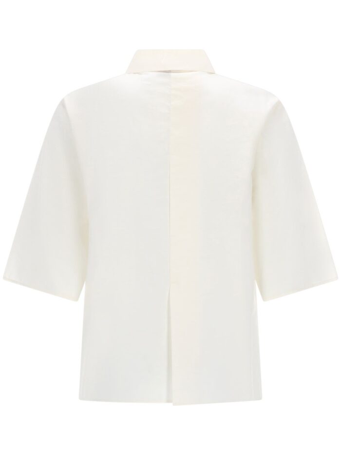 ALYSI SILK CROPPED SHIRT