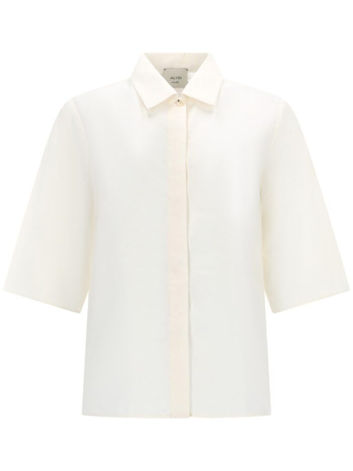 ALYSI SILK CROPPED SHIRT