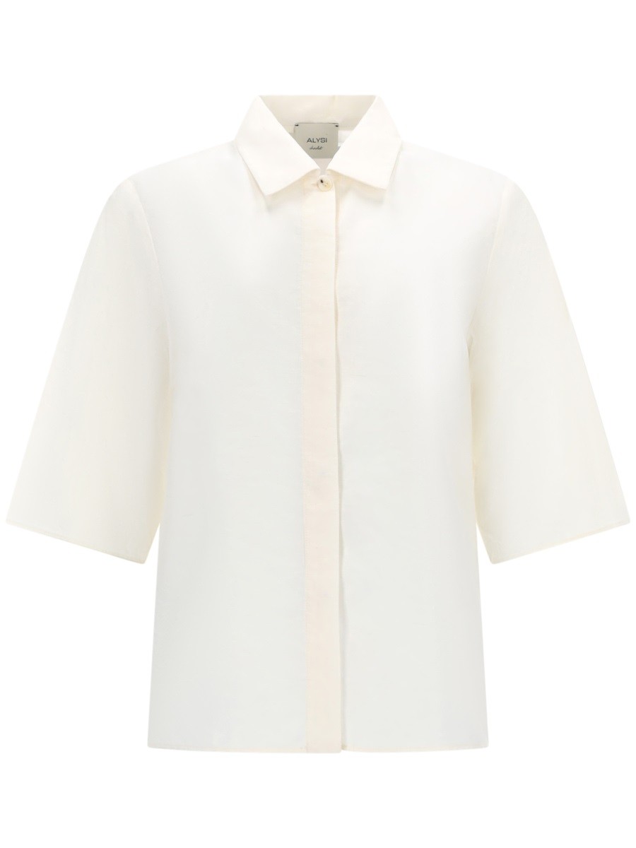 ALYSI SILK CROPPED SHIRT
