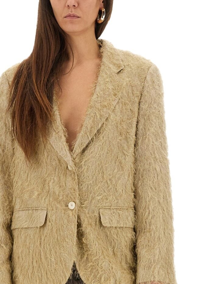 ALYSI SINGLE-BREASTED "FRINGE" BLAZER
