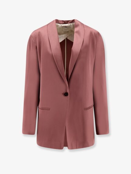 ALYSI Single-breasted Satin Blazer