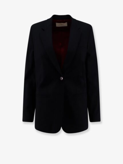 ALYSI Single-breasted Stretch Virgin Wool Blazer