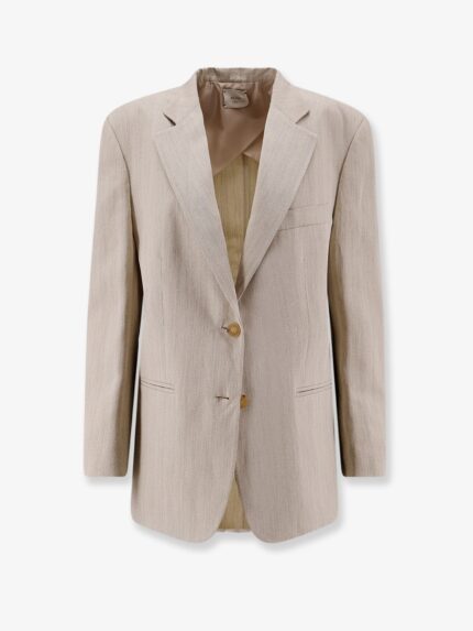 ALYSI Viscose And Linen Blazer