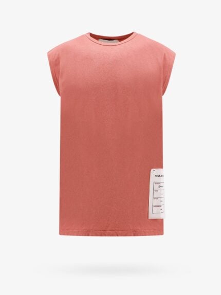 AMARANTO Cotton And Linen Top With Logoed Label