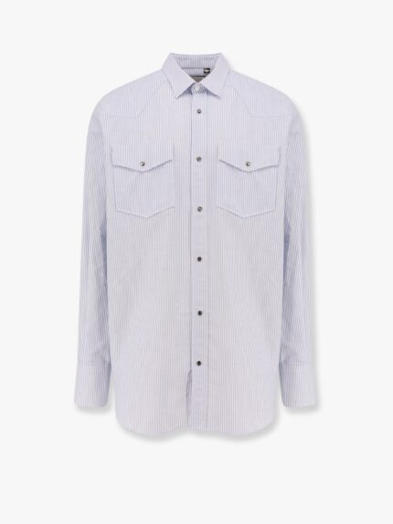 AMARANTO Cotton Striped Shirt